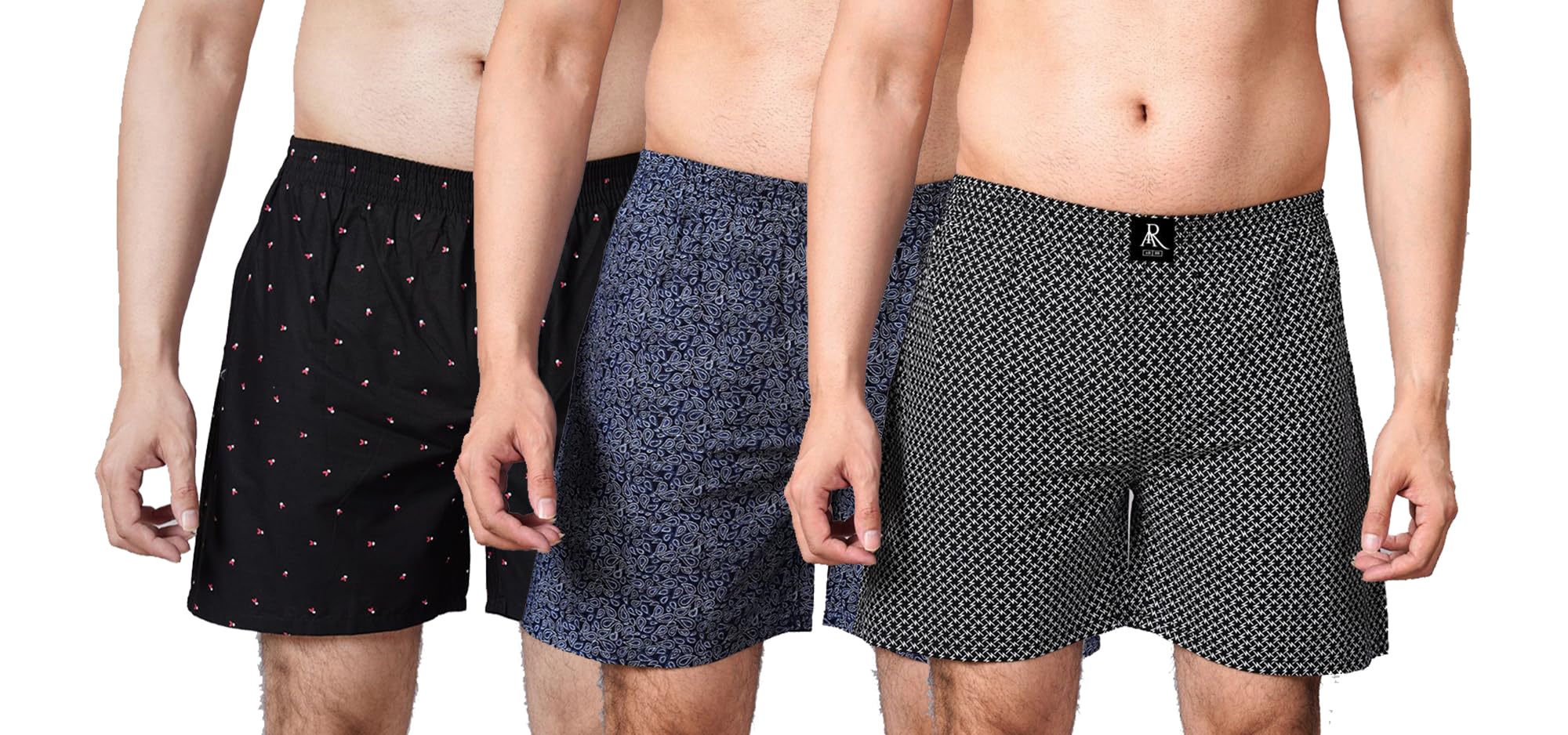 arbb Cotton Blend Comfortable & Breathable Printed Regular Shorts/Boxer for Men, Pack of 3-picture-30