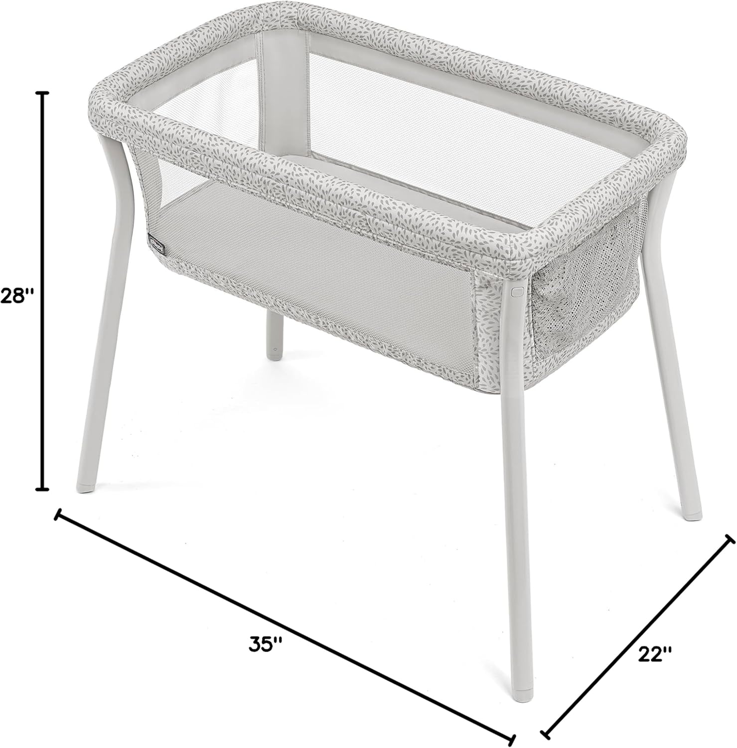 Chicco LullaGo Anywhere Portable Bassinet, Lightweight, Space-Saving with Waterproof Mattress and Fitted Sheet, Travel-Friendly, Includes Carry Bag, Lyric/Beige LullaGo Anywhere Lyric