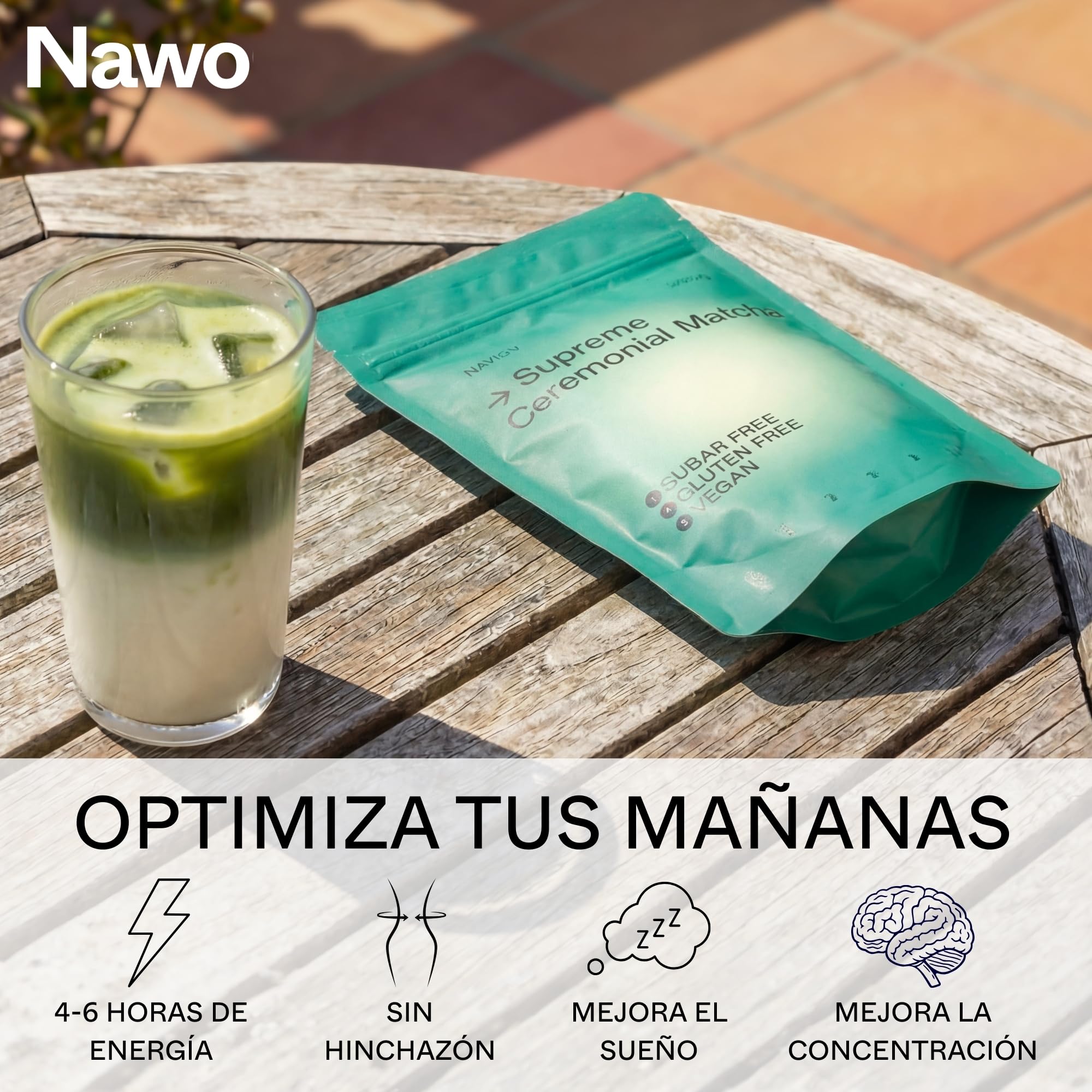 Matcha Ceremonial Supreme 250g – Té Verde en Polvo de Japón – Grado Ceremonial – Original – Primera Cosecha – Matcha Latte – Sin Amargor – Analizado en Laboratorio – Sin Azúcar – NAWO® Matcha