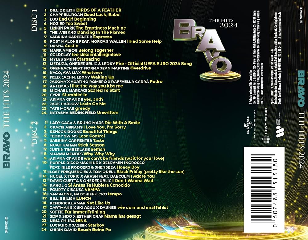 BRAVO THE HITS 2024 4LP Kendrick Lamar等 BRAVO - The Hits 2024: Amazon.de: CD'er & Vinyl