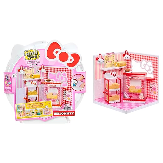 MGA's Miniverse Make It Mini Spaces Hello Kitty, Building Set, Customize, DIY Crafts, Rooms, Hobby, Collectors, Display, Gifts, 8+
