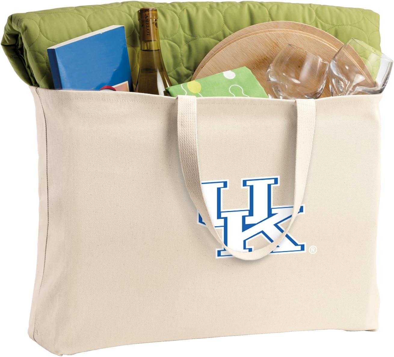 Broad Bay JUMBO University of Kentucky Tote Bag or Large Canvas Kentucky Wildcats Shopping Bag