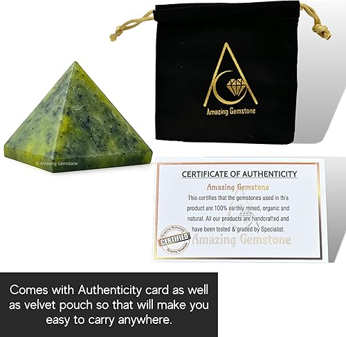 Miniatura 209 de Amazing Gemstone White Agate Snow Quartz Pyramid Crystal Healing Stones - 1" Great Pyramid Figurine of Natural Stone Pyramid for Meditation, Reiki