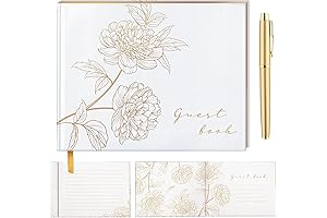 Gold Stamped Wedding Guest Book: An Exquisite Keepsake for Cherished Memories