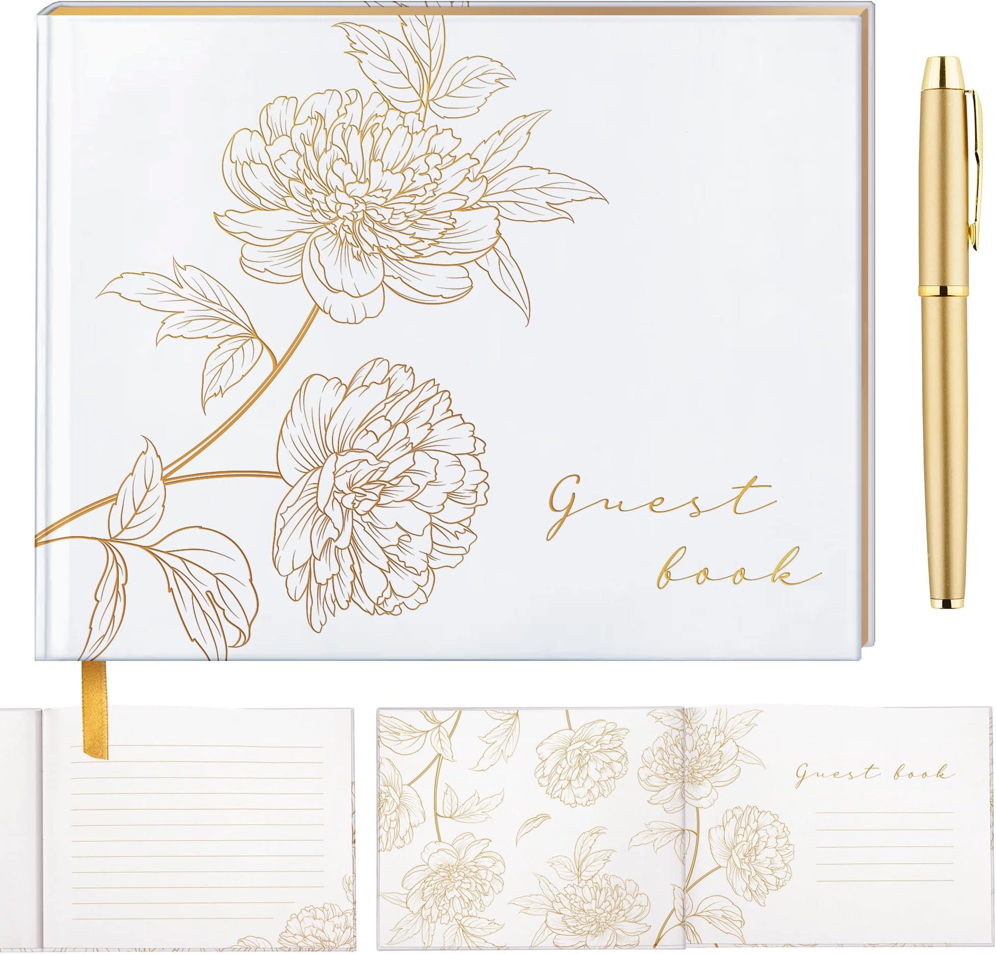 B&F Guest Book for Wedding, Guest Book Wedding Reception