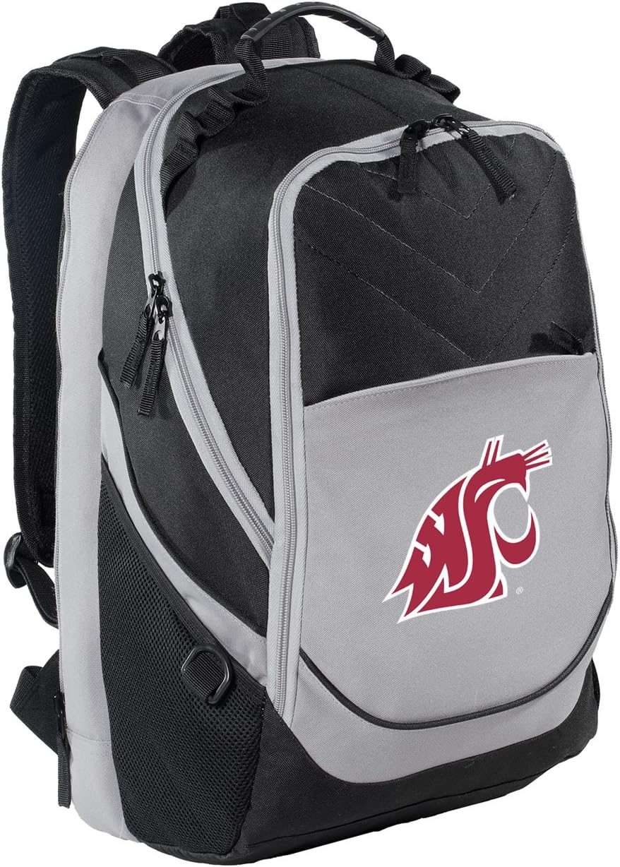 Broad Bay Washington State Backpack Official WSU Laptop Computer Bags (Black)