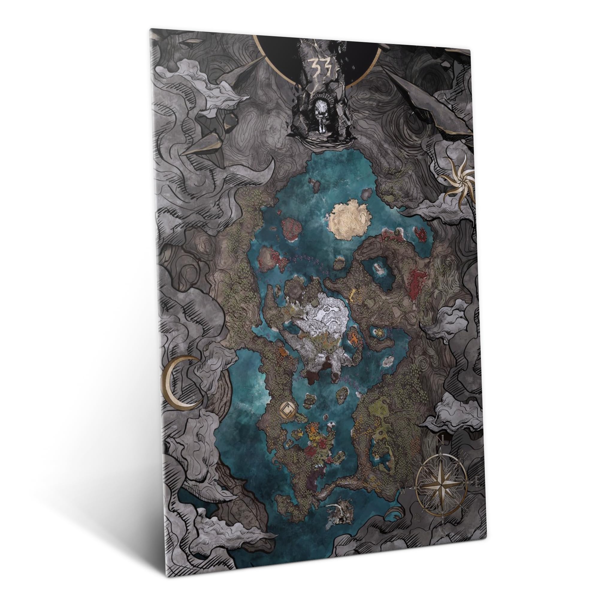 Displate Officiel Clair Obscur: Expedition 33 Poster - A World Unveiled - Métallique Fixation Magnétique Licence Officielle Image Affiche de Haute Qualité 45 cm x 32 cm