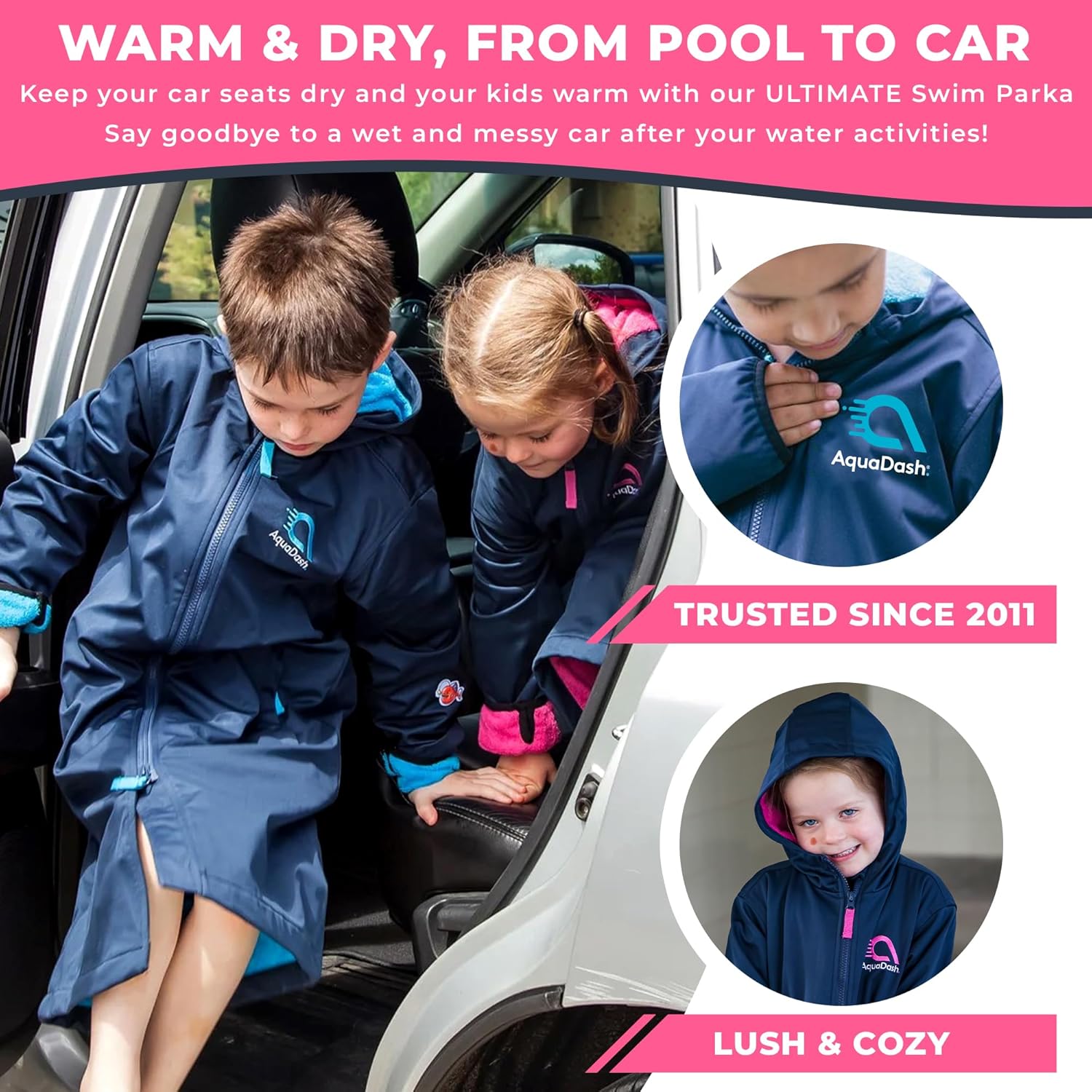 AquaDash Swim Parka, Unisex Adults, Extra Long, Natural Cotton, Formerly Great Aussie Swim Parkas