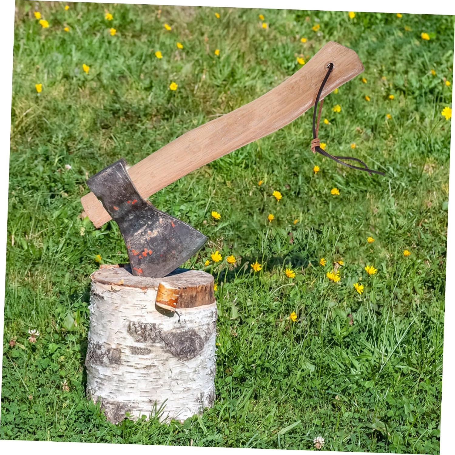 Wooden Axe Handle for Camp and Garden Use Ergonomic Design Hardwood Construction for Hatchets and Camping Activities