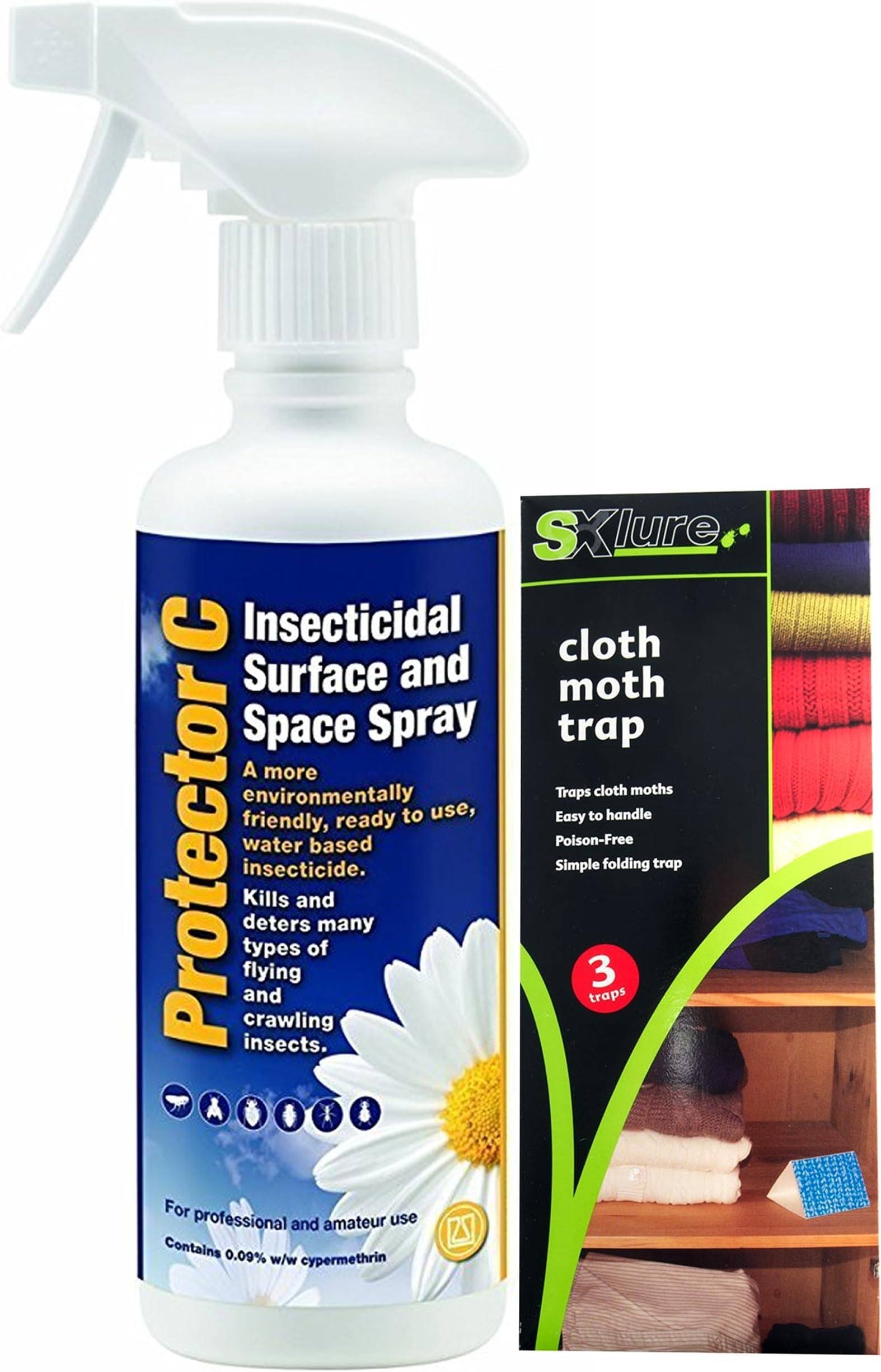 Sales Direct Online Carpet/Clothes Moth Killer Treatment Spray with 3 Pack of Pheromone Traps