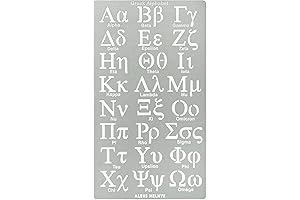 Aleks Melnyk No.420 Metal Stencil, Greek Letter, Alpha Phi Letters