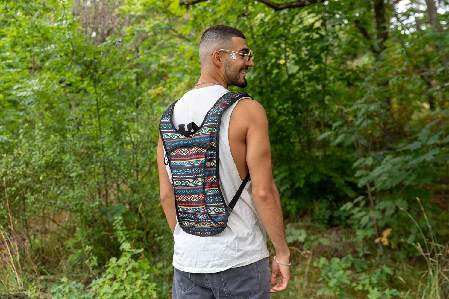 Vibe Hydration Pack Backpack with 2L Bladder for Women, Men, Teens, Kids - Sports, Outdoor, Running, Camping, Hiking, Festivals, Raves (Tribal) : Sports & Outdoors