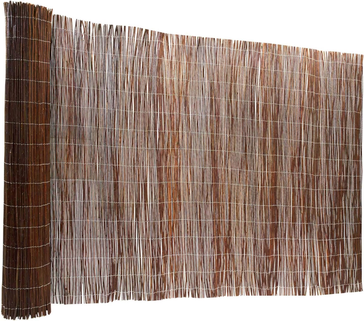 casa pura Garden Privacy Screen - Willow Wind Breaker and Screening Fence for Gardens, Balconies, Terraces | 200 x 500 cm (6'8" x 10')