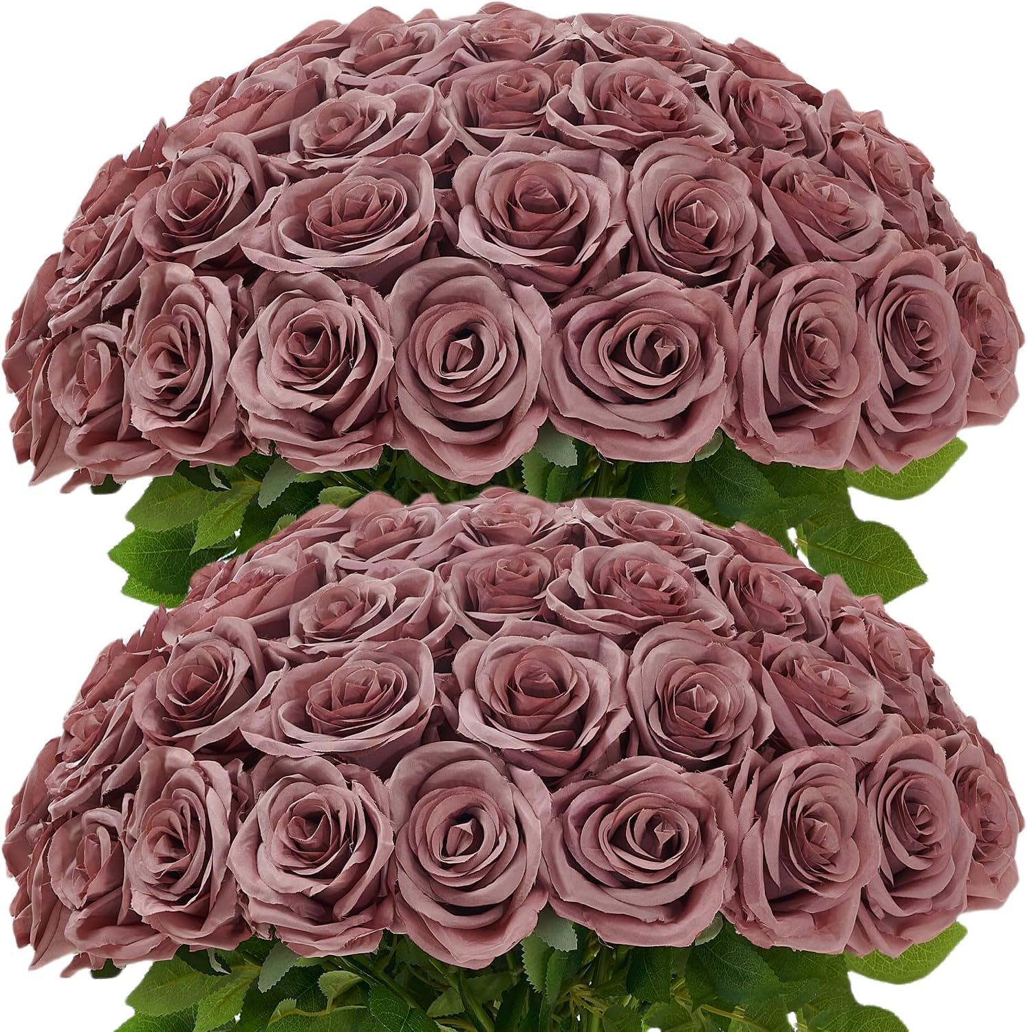 Photo 1 of LATRORA 100 Pcs Artificial Roses Bulk Silk Dusty Rose Roses for Wedding Centerpieces Bridal Bouquet Mohter's Day Valentine's Day Floral Arrangement Event Party Home Decor