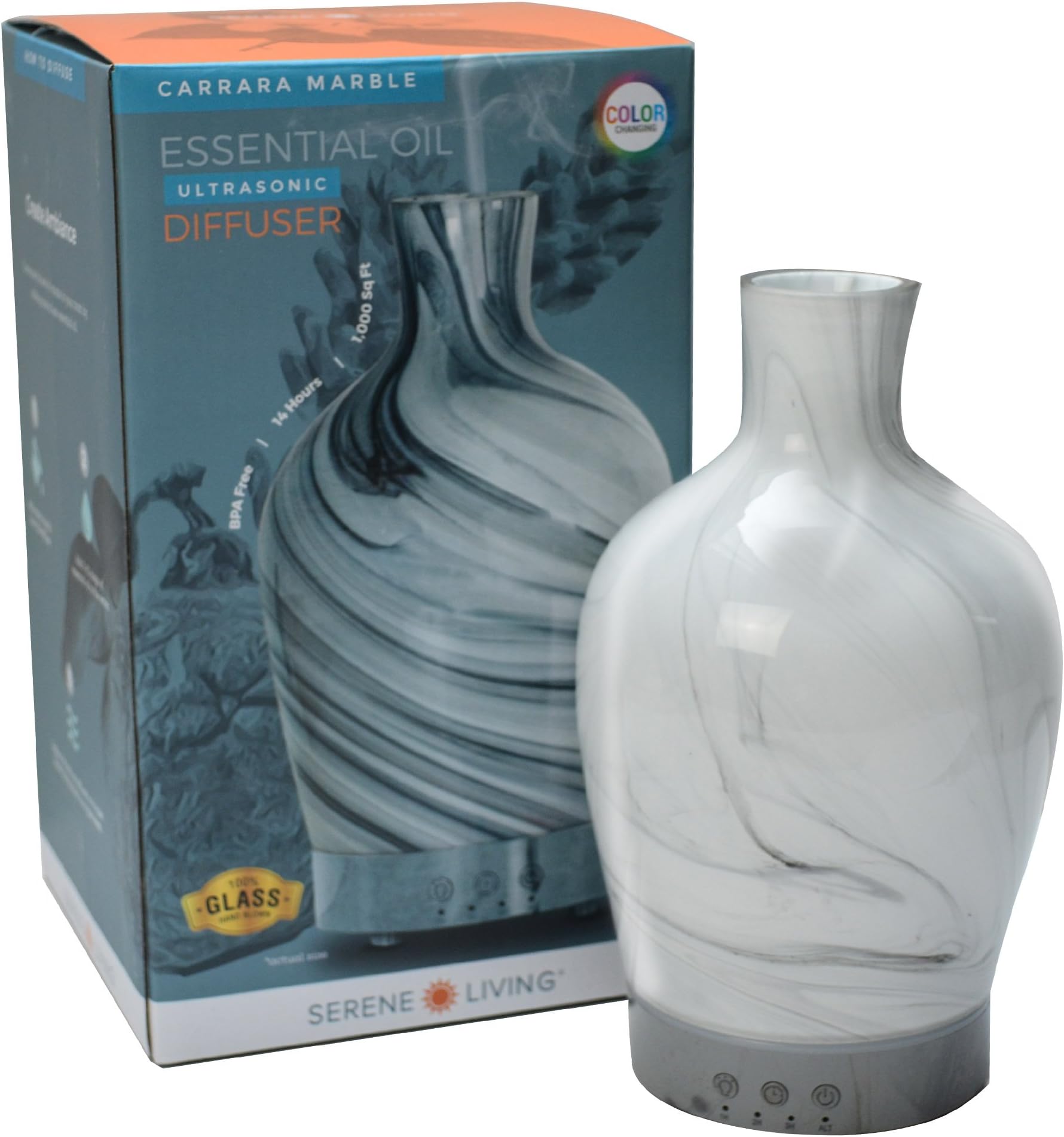 greenair Serene Living Carrara Marble Essential Oil Diffuser #653