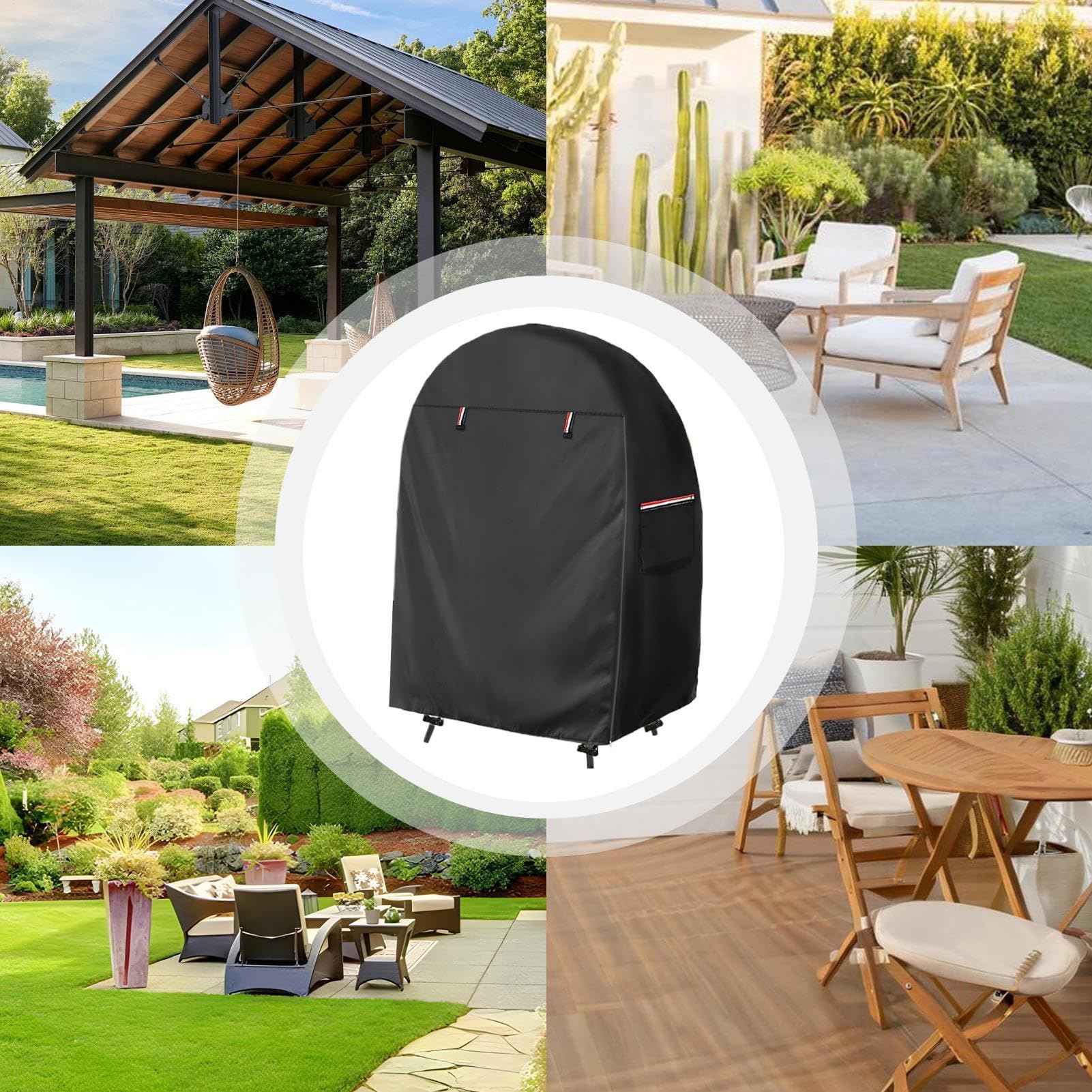Genérico Poltrona a per esterni, impermeabile, resistente ai raggi UV, resistente alla sedia sospesa, protegge la poltrona da giardino, terrazza o balcone