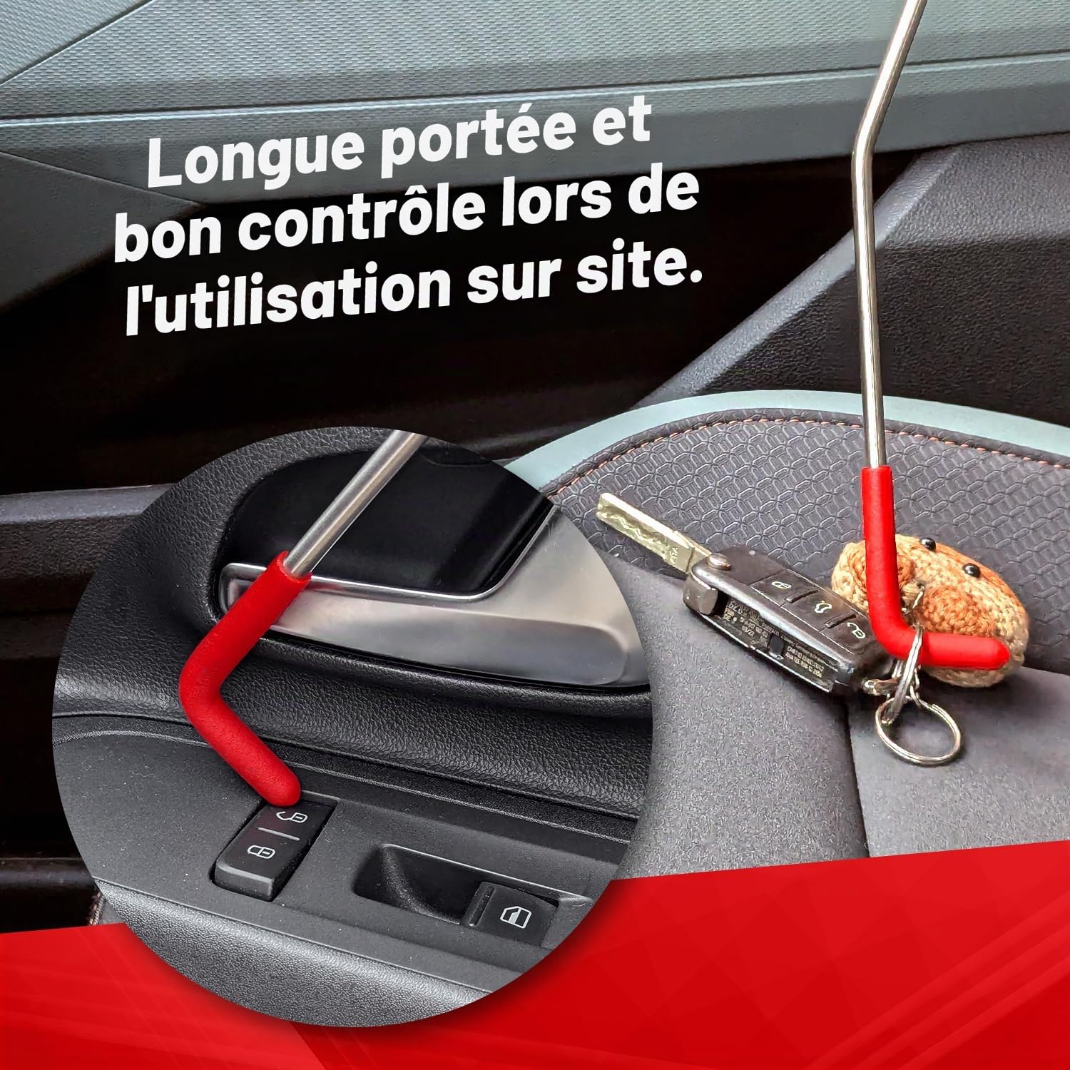 MULTIPICK Kit d’Ouverture Voiture – Outil de Levage & Kit Outils Professionnels – Outils de Démontage Garniture & Outils Auto pour Entrée Véhicule – Kit Déverrouillage Voiture