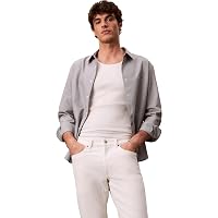 Calvin Klein Uomo Jeans Chalk White Slim Fit, Bianco (Chalk White)