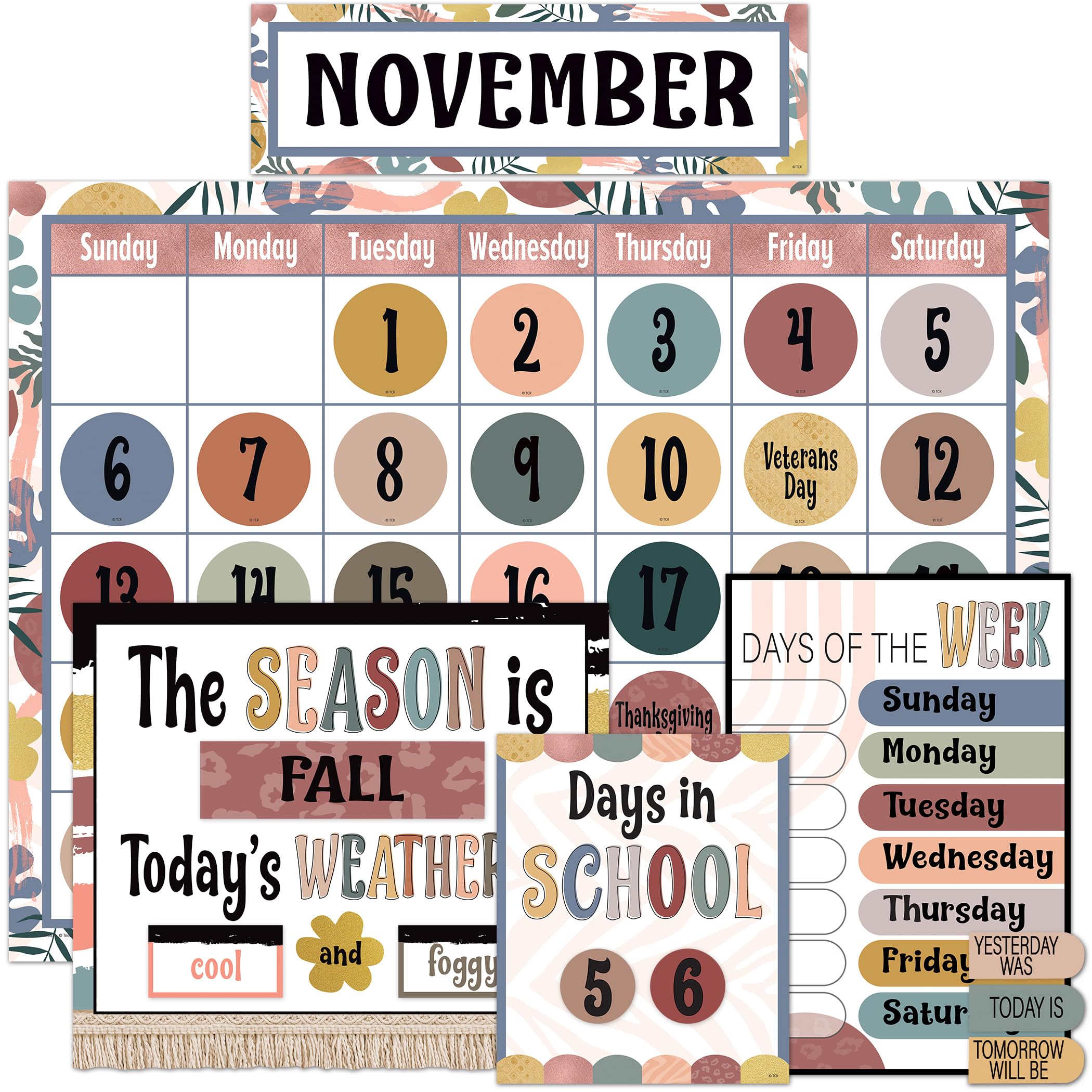 Teacher Created Resources Tableau d'affichage Calendrier Wonderfully Wild