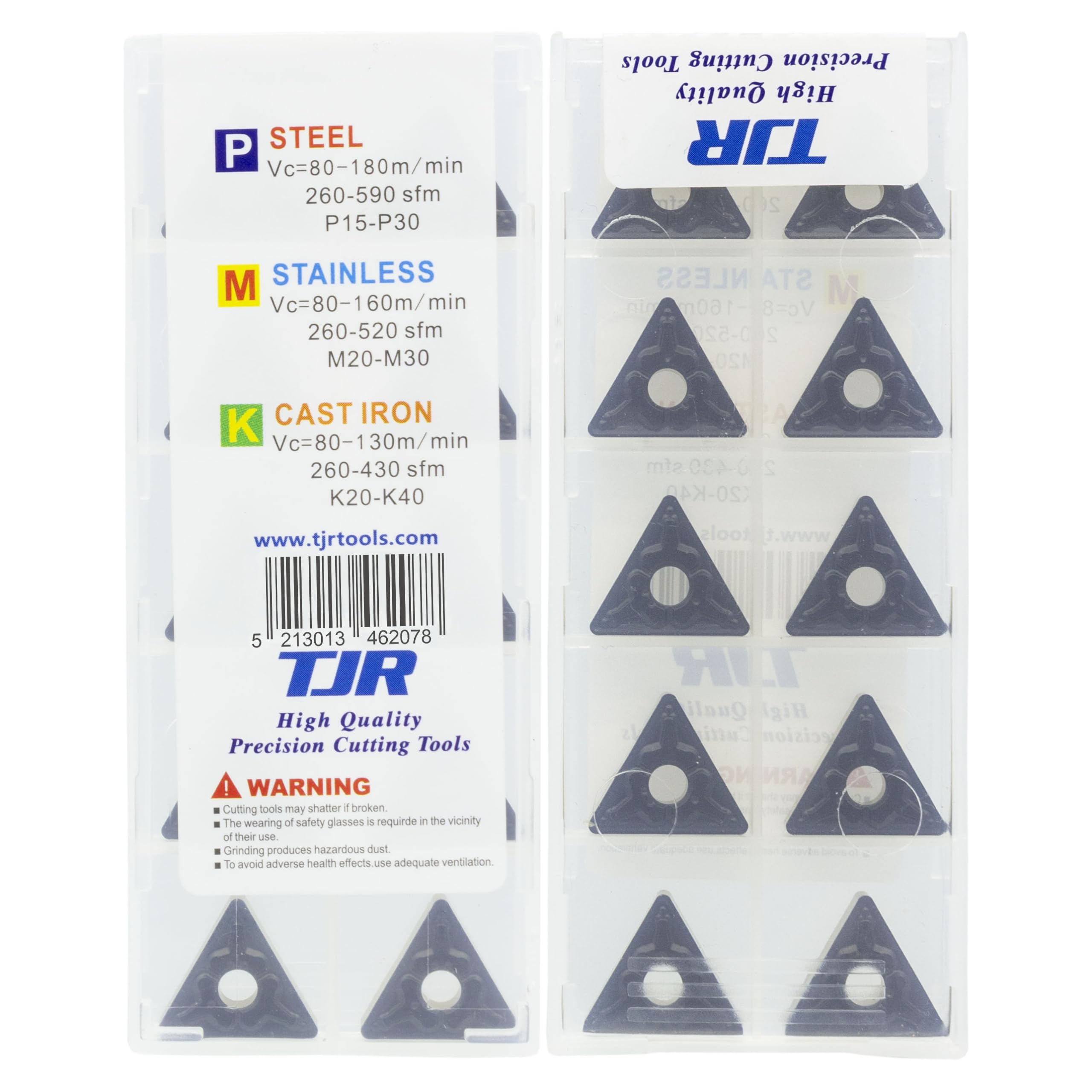TJR Lot de 10 inserts de tour en carbure indexables TNMG331 / TNMG160408-TM LF9218 pour tours CNC et standard – Usinage de qualité supérieure pour acier inoxydable, acier, fonte et plus encore