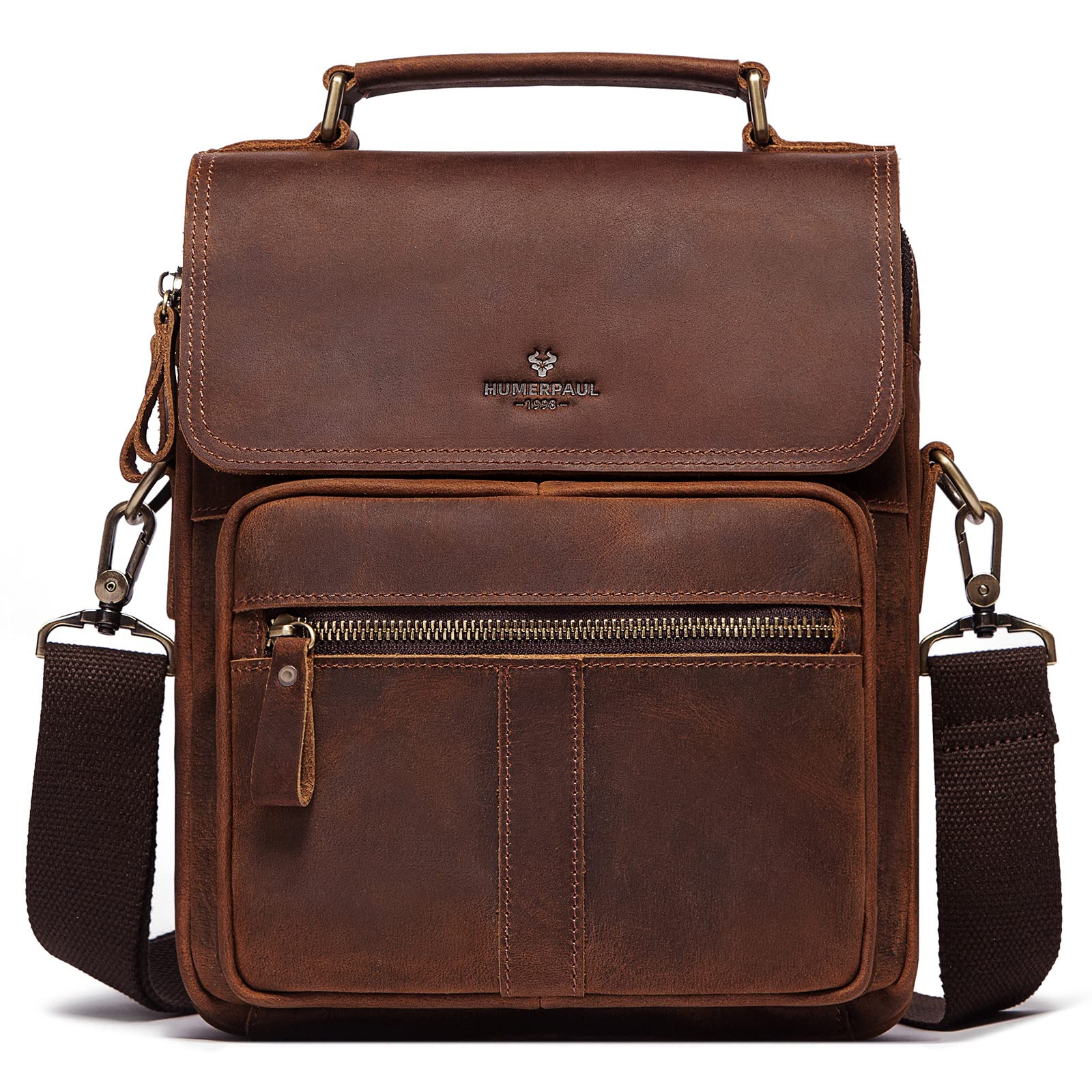 gzcz Leather Sling Shoulder Crossbody Bag Man Purse Messenger Bags for Men Women Outdoor Travel Business | Man, Purse, Outdoor, Travel, Business