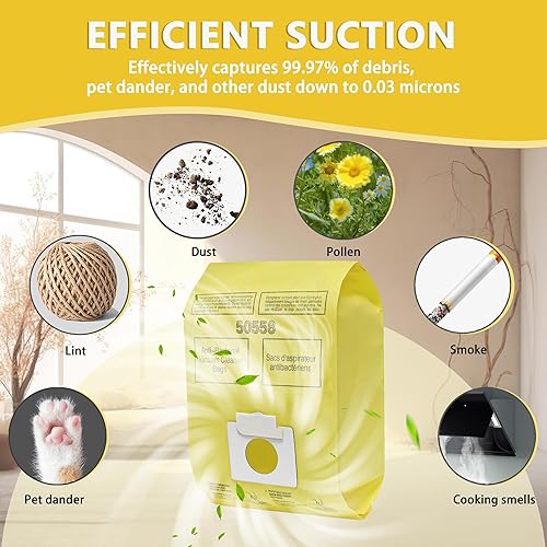 Miniatura 3 de Bolsas de repuesto para aspiradora Kenmore tipo CQ 5055, 50555, 50557, 50558, 200 Series, 400 Series, 600 Series, 700 Series, 800 Series y Panasonic