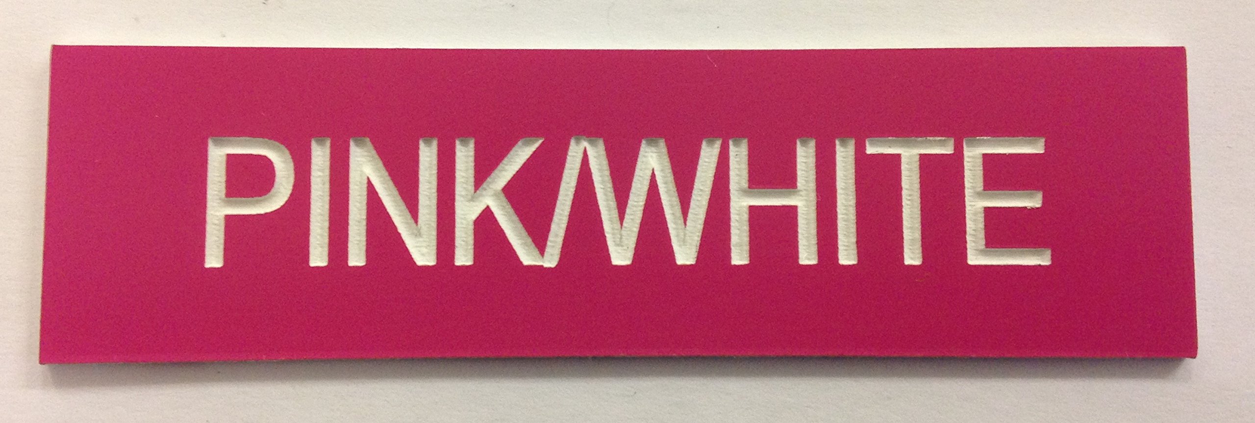 NO JUNK MAIL NO COLD CALLERS NO LEAFLETS PERSONALISED ENGRAVED ACRYLIC SIGN 170X50MM HOUSE FLAT DOOR NUMBER (PINK)