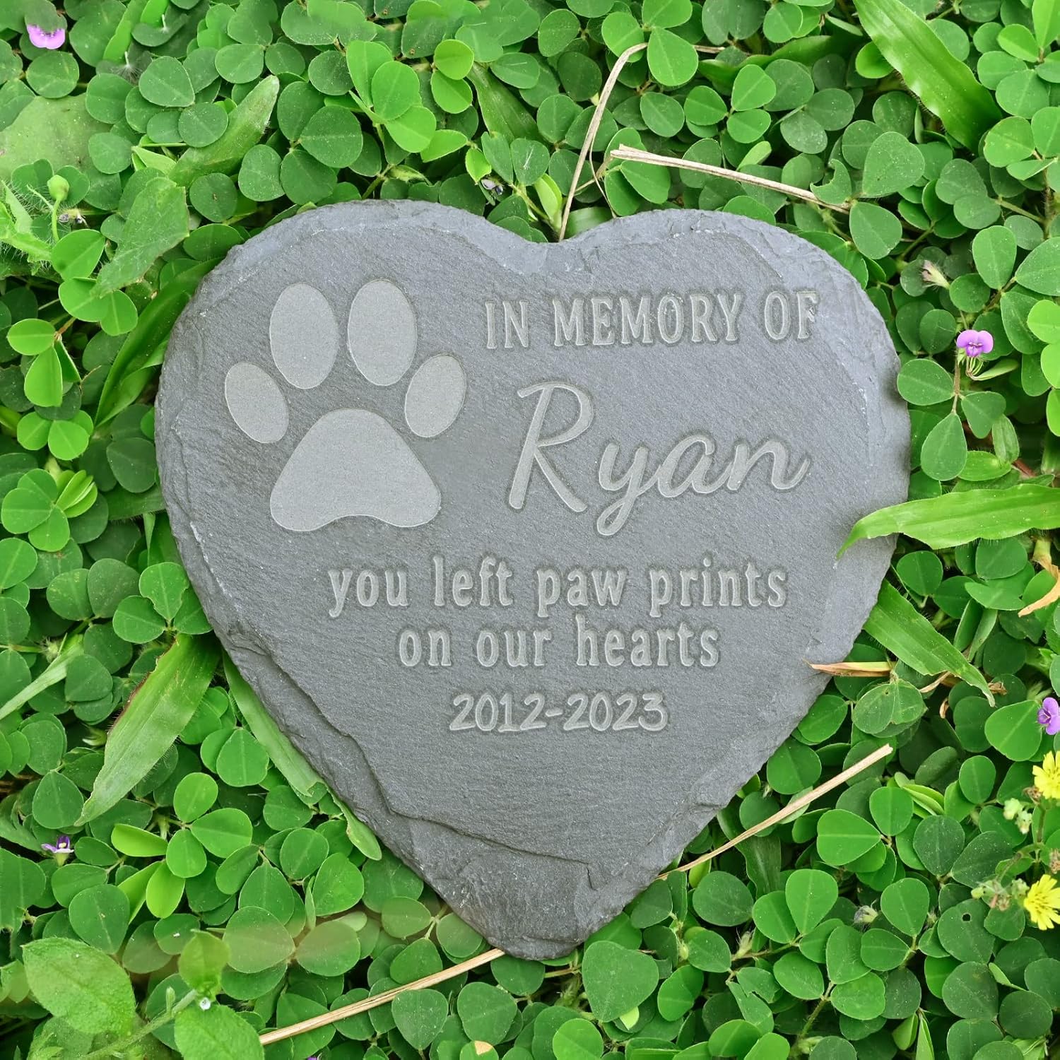 Personalized Pet Memorial Stones - In Memory of Dog or Cat, Sympathy Gift for Pet Loss - Image 3