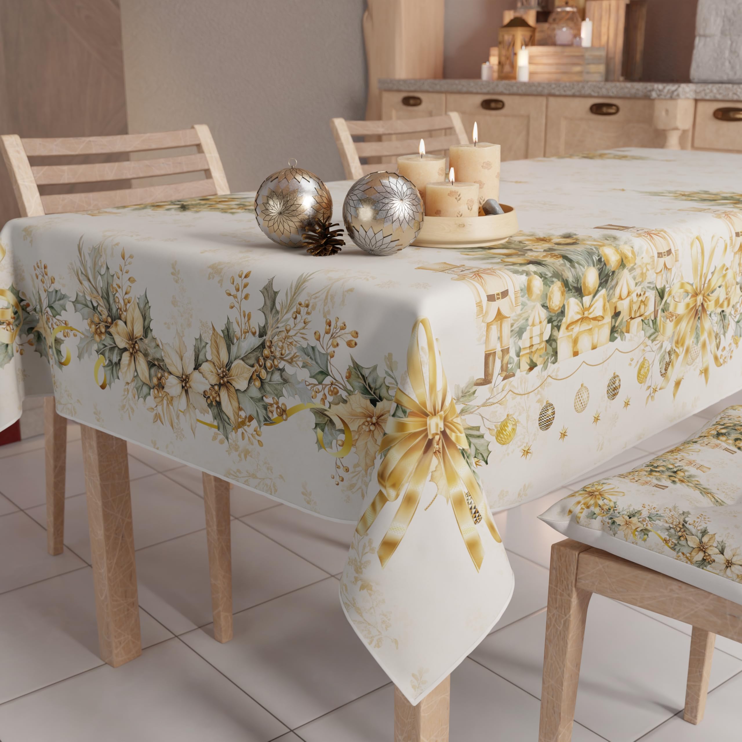 PETTI Artigiani Italiani Stain-Resistant Tablecloth Christmas