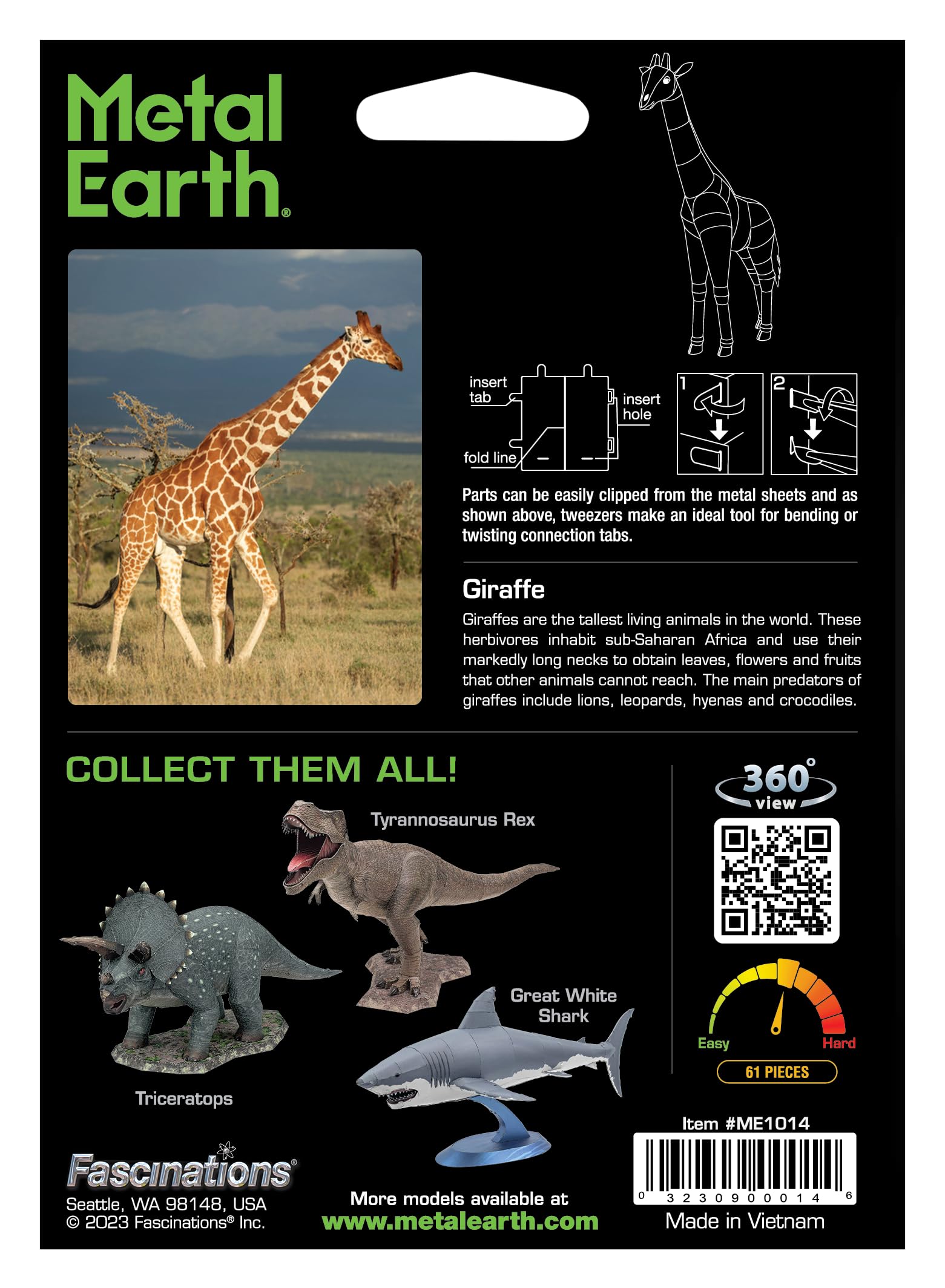 Metal Earth Giraffe 3D Metal Model Kit Fascinations - Image 7