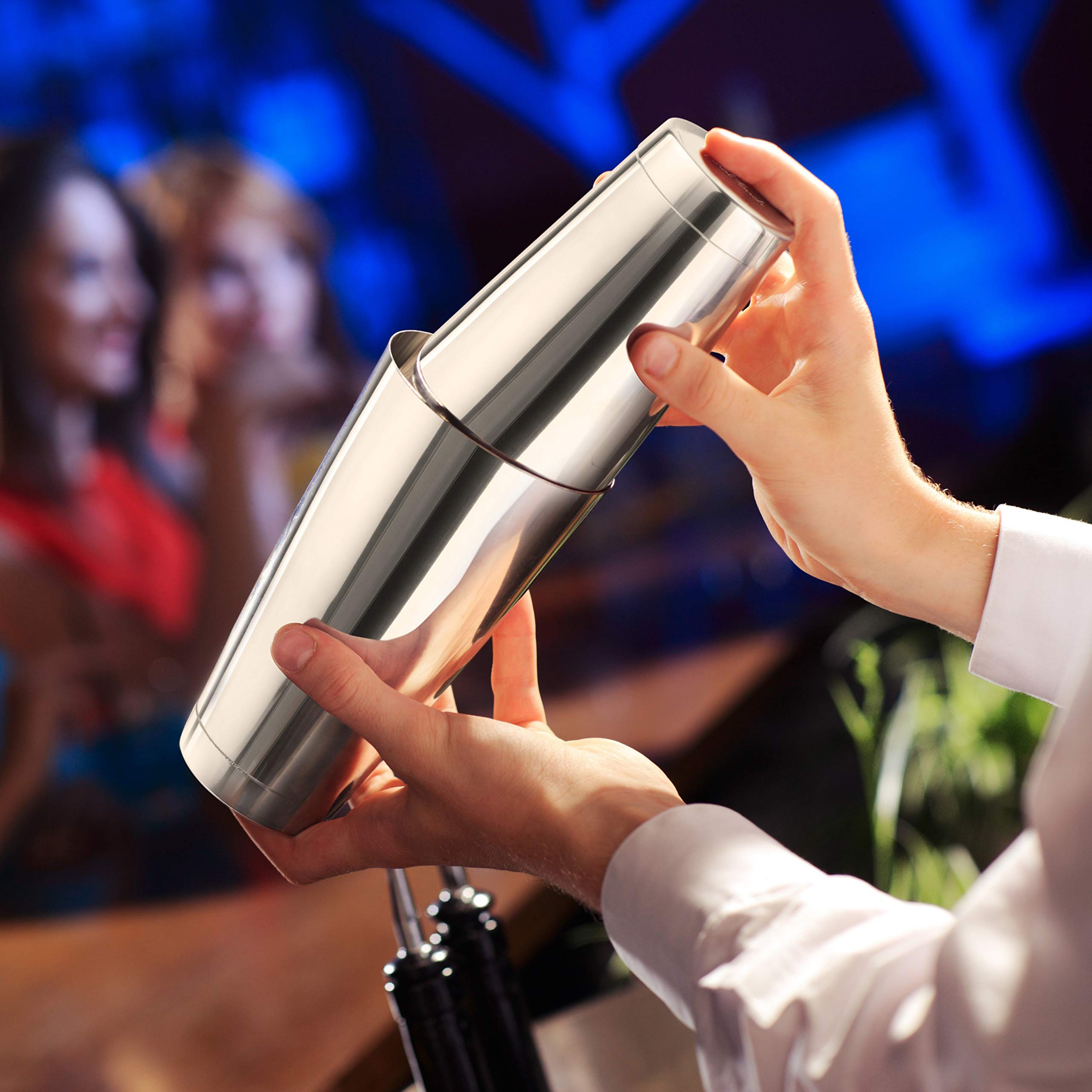 3-Piece Plastic Mixing Shakers - Clear - 24 Ounce