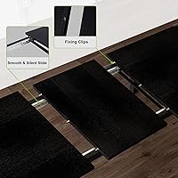 Vista 4 de Feonase Juego de mesa de comedor de 5 piezas para 4-8 personas, juego de mesa de cocina grande extensible de 63 pulgadas con 2 bancos y 2 taburetes