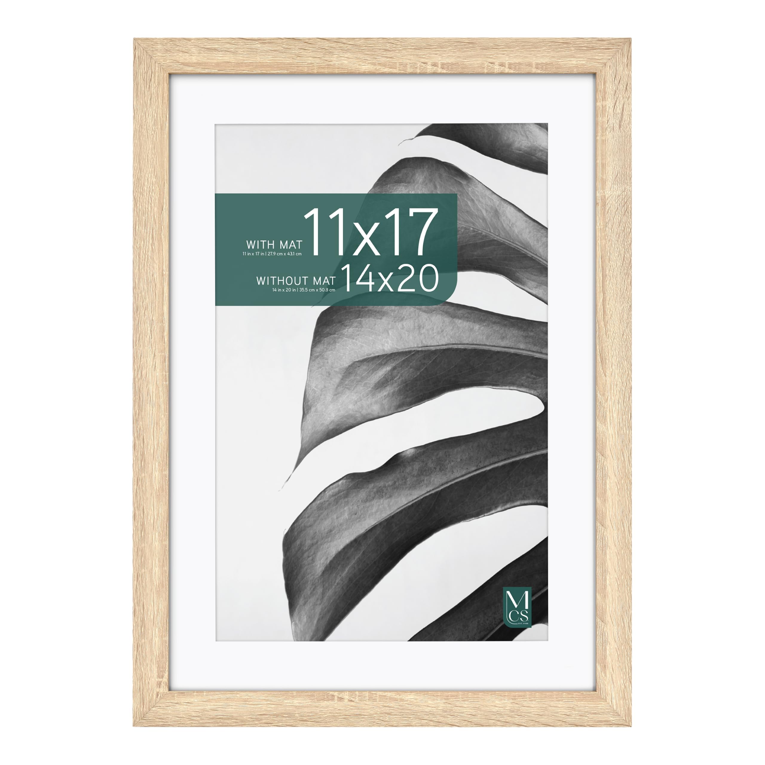 MCS Studio Gallery Frame, 14x20 Inch with 11x17 Inch Mat, Wall Art