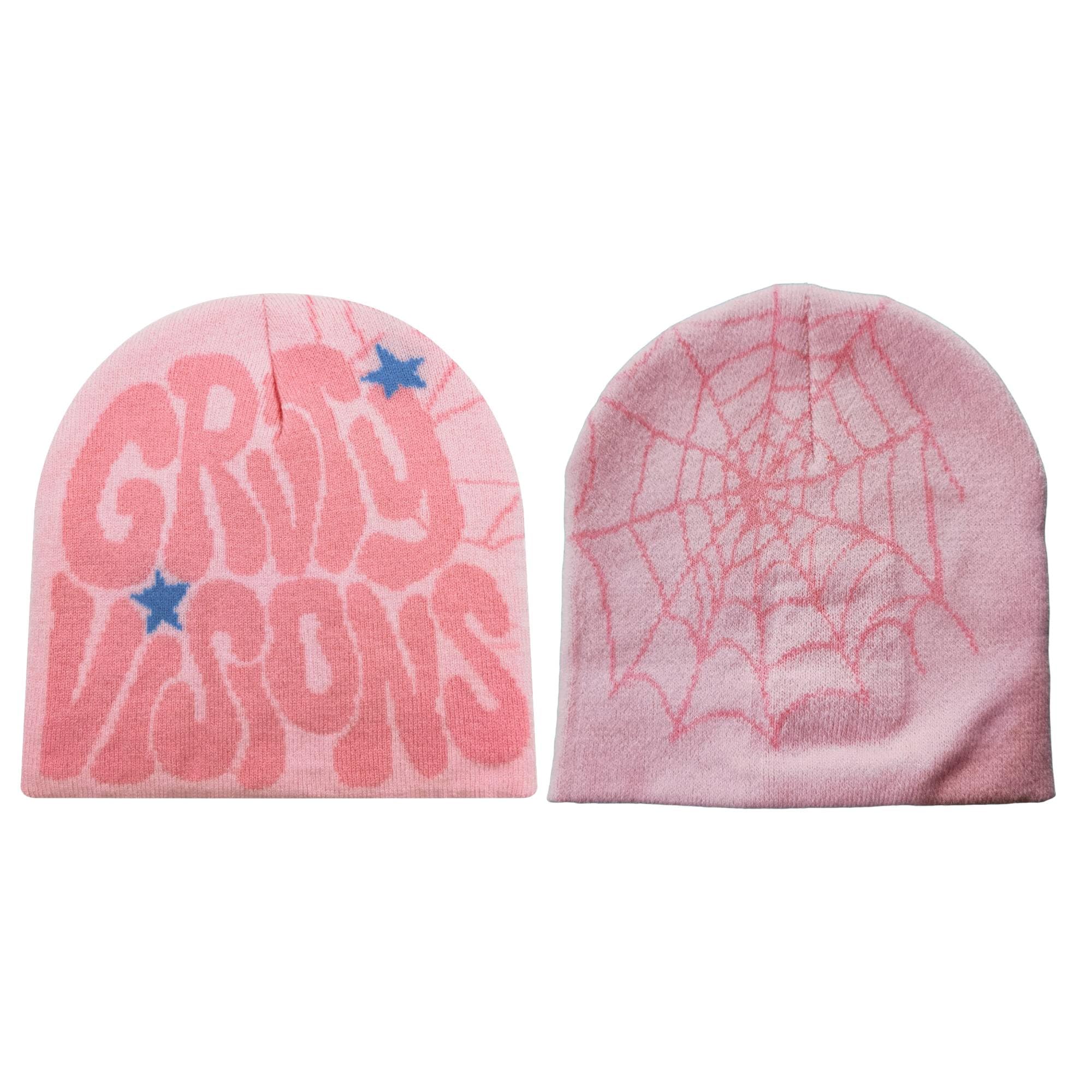 Pooyikoi Knitting Hat Men Women Quality Cap Warm Cap Harajuku Beanie Gothic Spider Pattern Wool Acrylic Y2k Knitted Hat