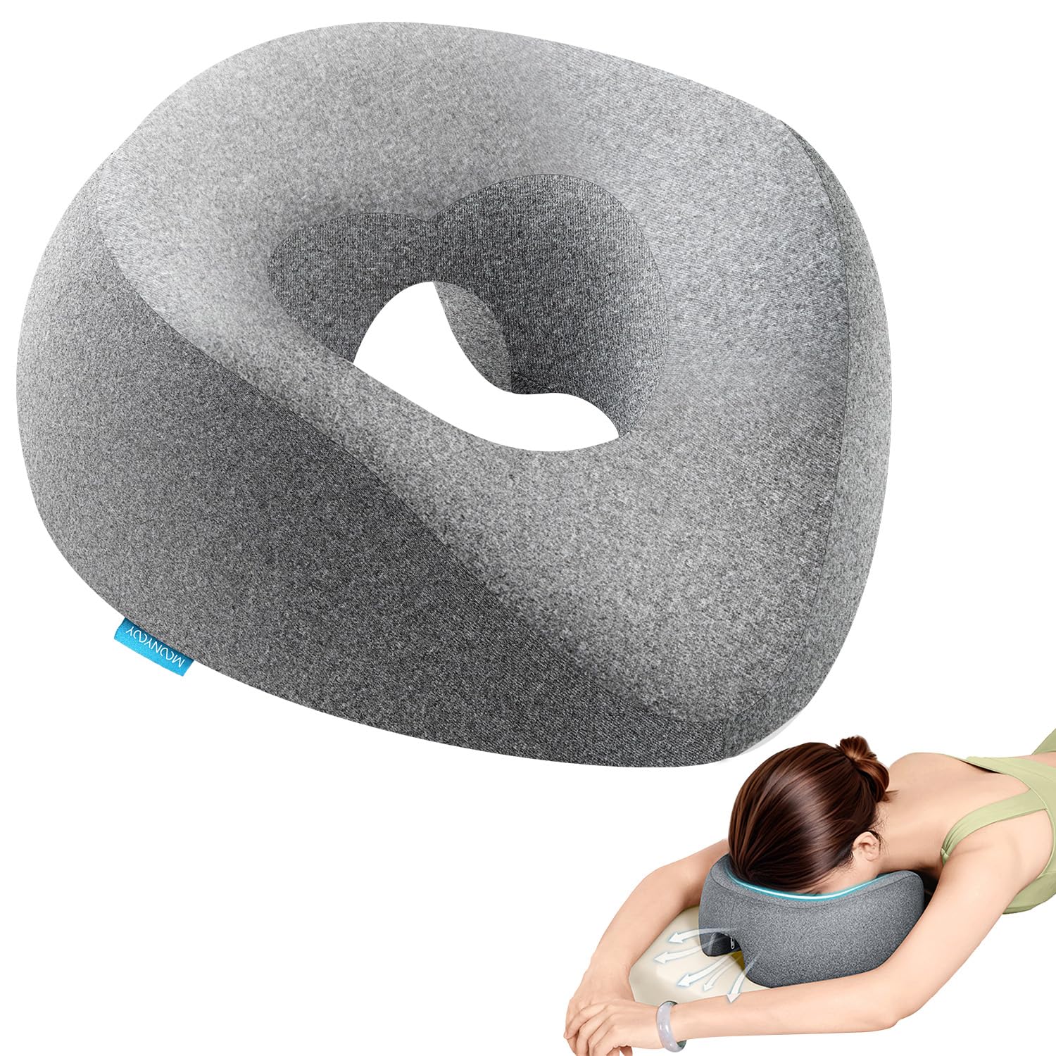 Massage bed Pillow Face Down Massage Headrest Bed For After Eye Surgery For Sleeping Retina Surgery Vitrectomy Recovery Equipment - Comfortable & Adjustable Support For Faster Healing & Pain Relief