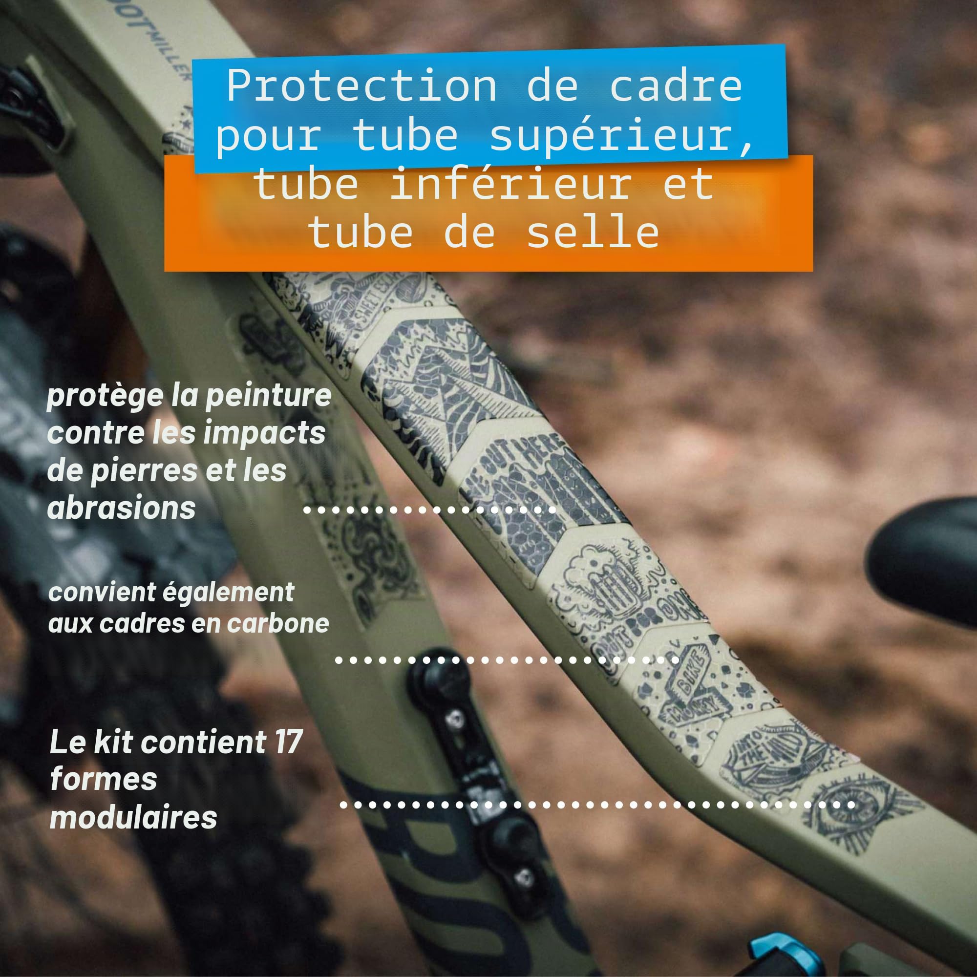 Riesel Design Frame : Tape 3000 Kit Protection Cadre vélo Mixte
