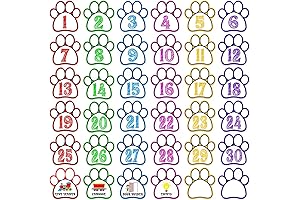 36PCS Line Up Spots for Classroom Floor, Number Spot Markers Stickers