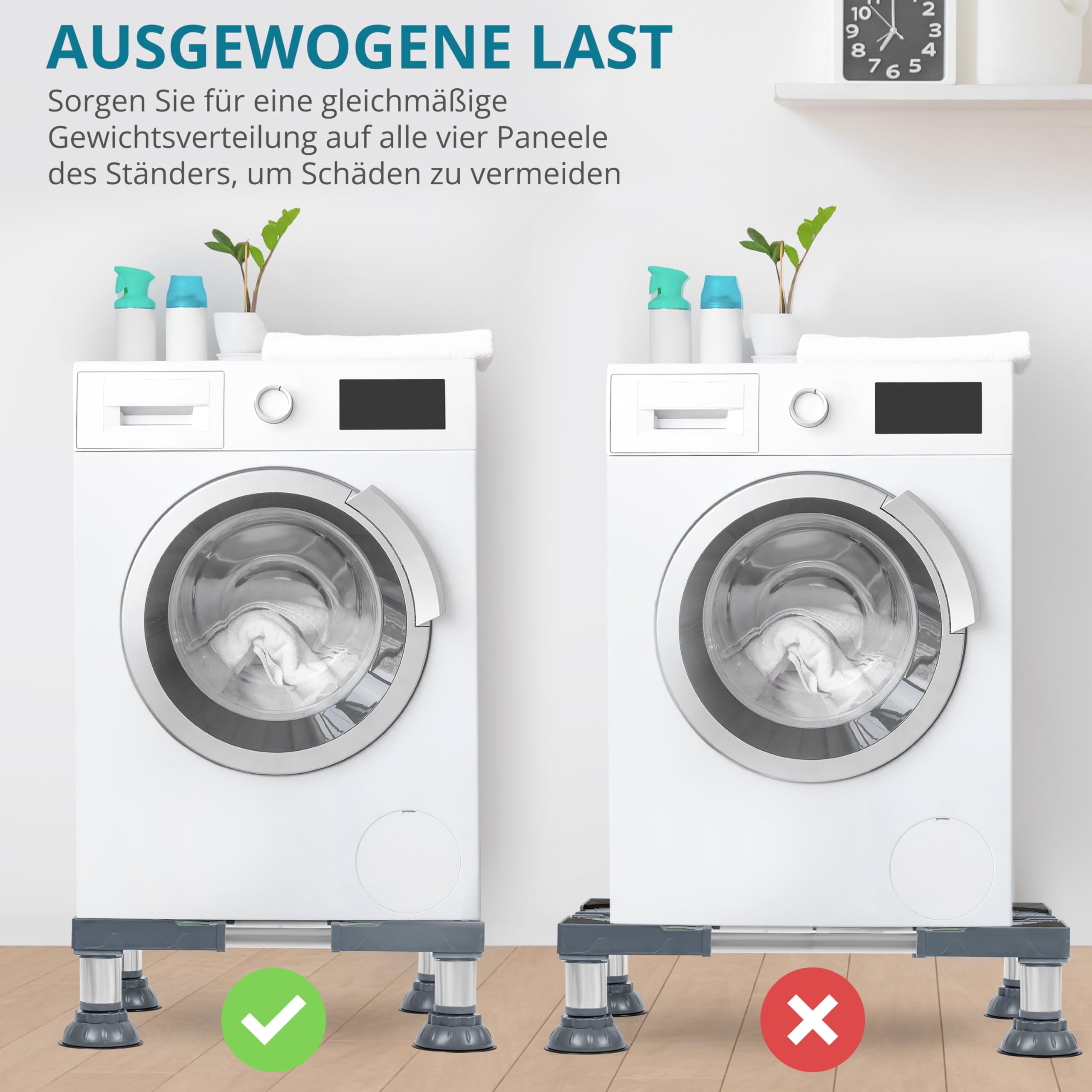 Winter Shore Verstellbares Mini-Kühlschrank & Waschmaschinen Untergestell