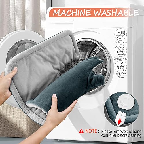 Miniatura 6 de Almohadilla térmica para el cuello, regalos para papá, hombres, almohadilla térmica de hombro con peso XL, almohadillas térmicas para aliviar el