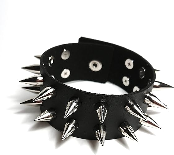 Amazon.co.jp: [SHOUT RUE] H2208 トゲトゲ スタッズ リストバンド