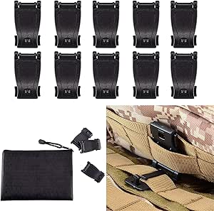 BOOSTEADY Multipurpose MOLLE Clip Tactical Strap Management Tool Web Dominator Buckle for Tactical Bag, Backpack