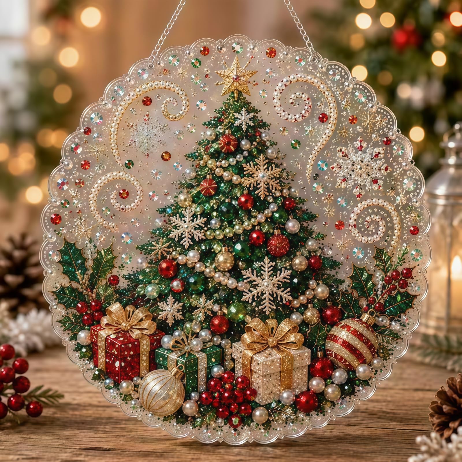 Christmas Pearl Diamond Art Kits Adults, DIY Beaded Art Craft for Adults