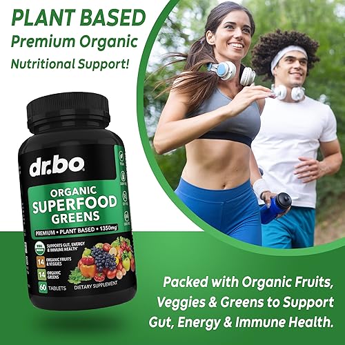 Miniatura 3 de Adrenal Support & Organic Superfood Greens & Fruit Supplements  Daily Energy Super Food Suplemento de frutas y verduras tabletas más alimentos