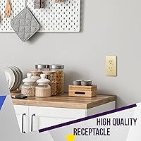 Vista 123 de ENERLITES Elite Series Duplex Receptacle with Screwless Wall Plate, Residential Grade Duplex Outlet, Tamper-Resistant, Grounding, 15A 125V, UL Silver