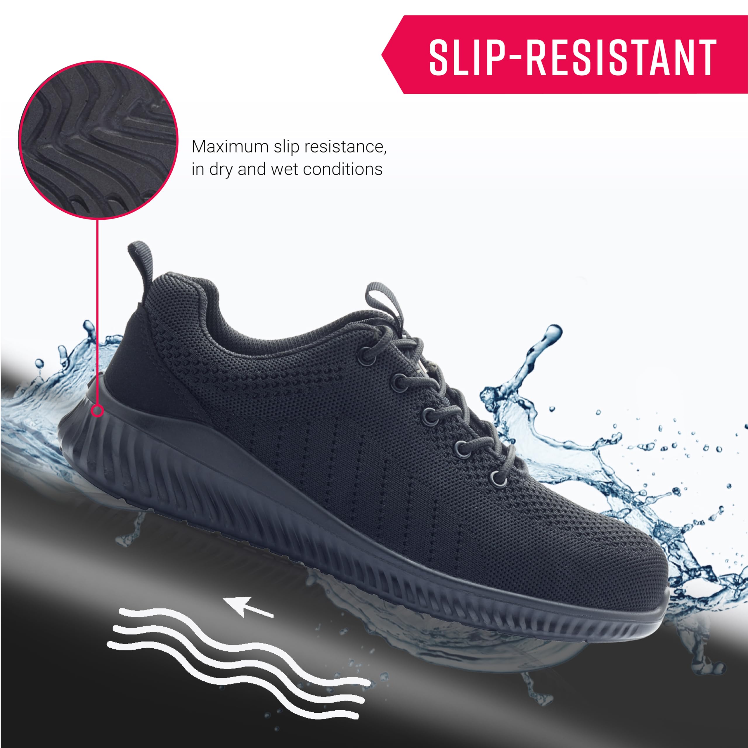 Shraks Veiligheidsschoenen - Werkschoenen voor Dames en Heren - Stalen Neus - Sneaker - Ademend en licht design - Maat 36