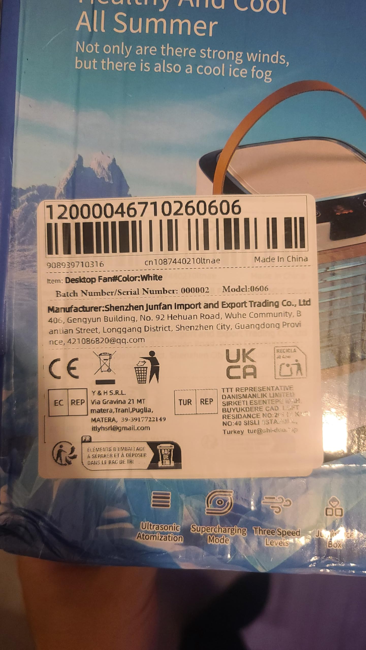 Cooli Frais ULTRA 26 TÉLÉCOMMANDÉ – Rafraîchisseur Mobile Rotatif 2026 Double Réservoir 1.3L (Eau + Glace) 6 Vitesses / 3 Modes – Rotation 120° – Rideau d’Eau + Double Pulvérisation USB Type-C Secteur