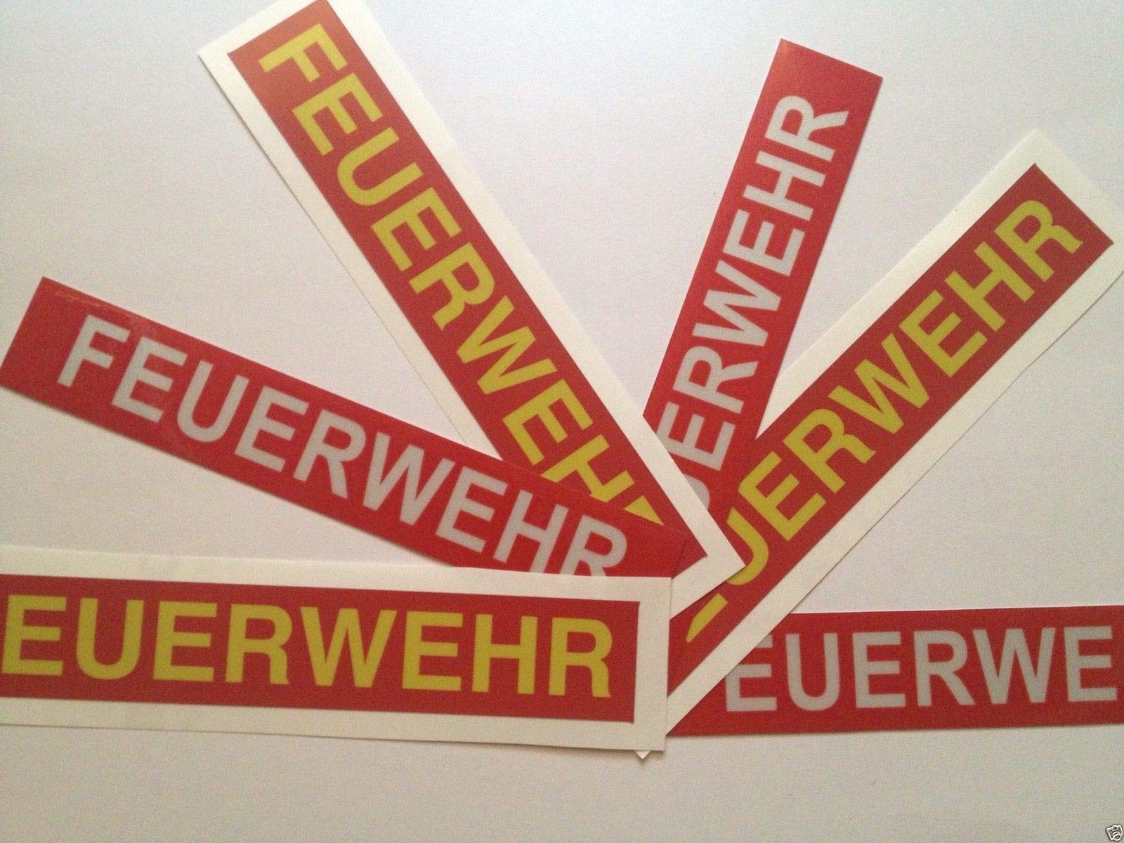 Fire Brigade Sticker Red/Yellow Direct from The Manufacturer 15 x 2.5 cm