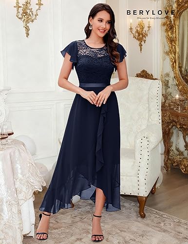 Miniatura 5 de BeryLove Vestidos formales para mujer, invitada de boda 2025, con abertura, cóctel, elegante, vestido largo de graduación