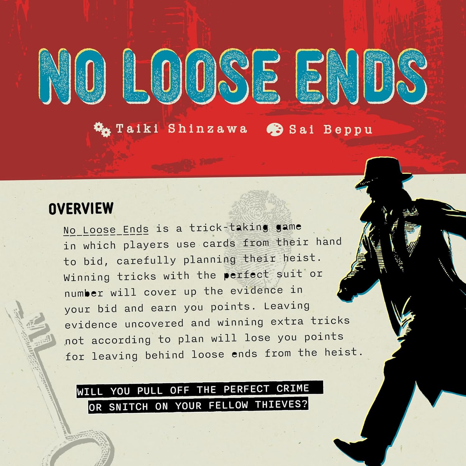 GameHead No Loose Ends, A Trick Taking Card Game of Risk, Reward & Robbery, 2-5 Players, Ages 12+, Plan Your Perfect Heist, 40 Minute Play Time