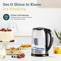 Vista 6 de COSORI - Hervidor eléctrico con control de temperatura de 1.7L, tetera eléctrica y caldera de agua caliente con mantenimiento de calor de 60